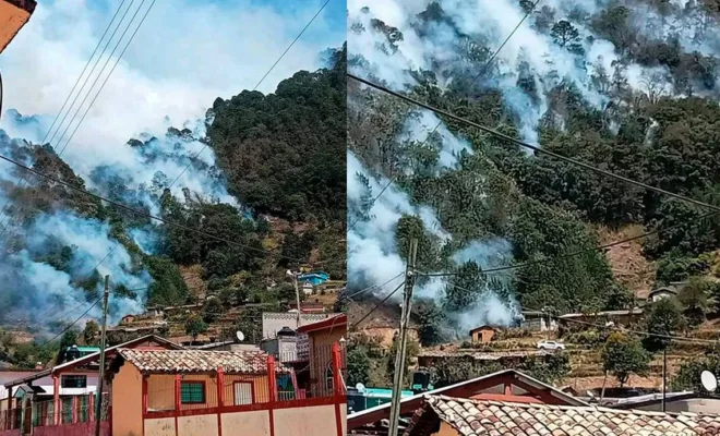 Incendio en Coyomeapan