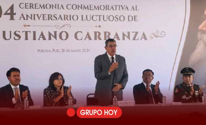 Conmemoran en Puebla el 104 aniversario luctuoso de Venustiano Carranza